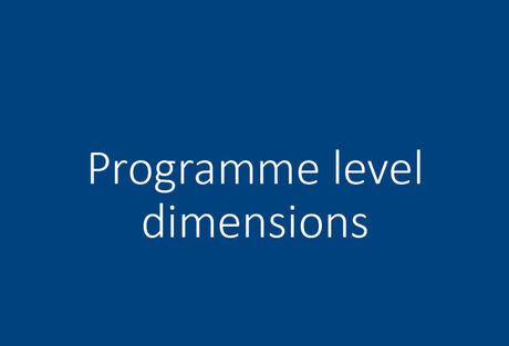 Programme level dimensions